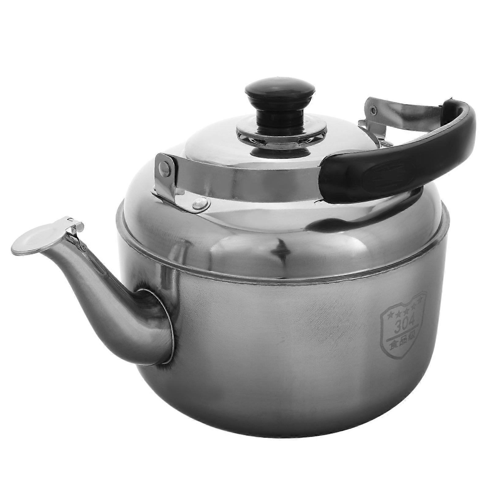 Stainless Steel Kettle with Ergonomic Handle, Safe Pouring Spout, and Stovetop Compatibility
