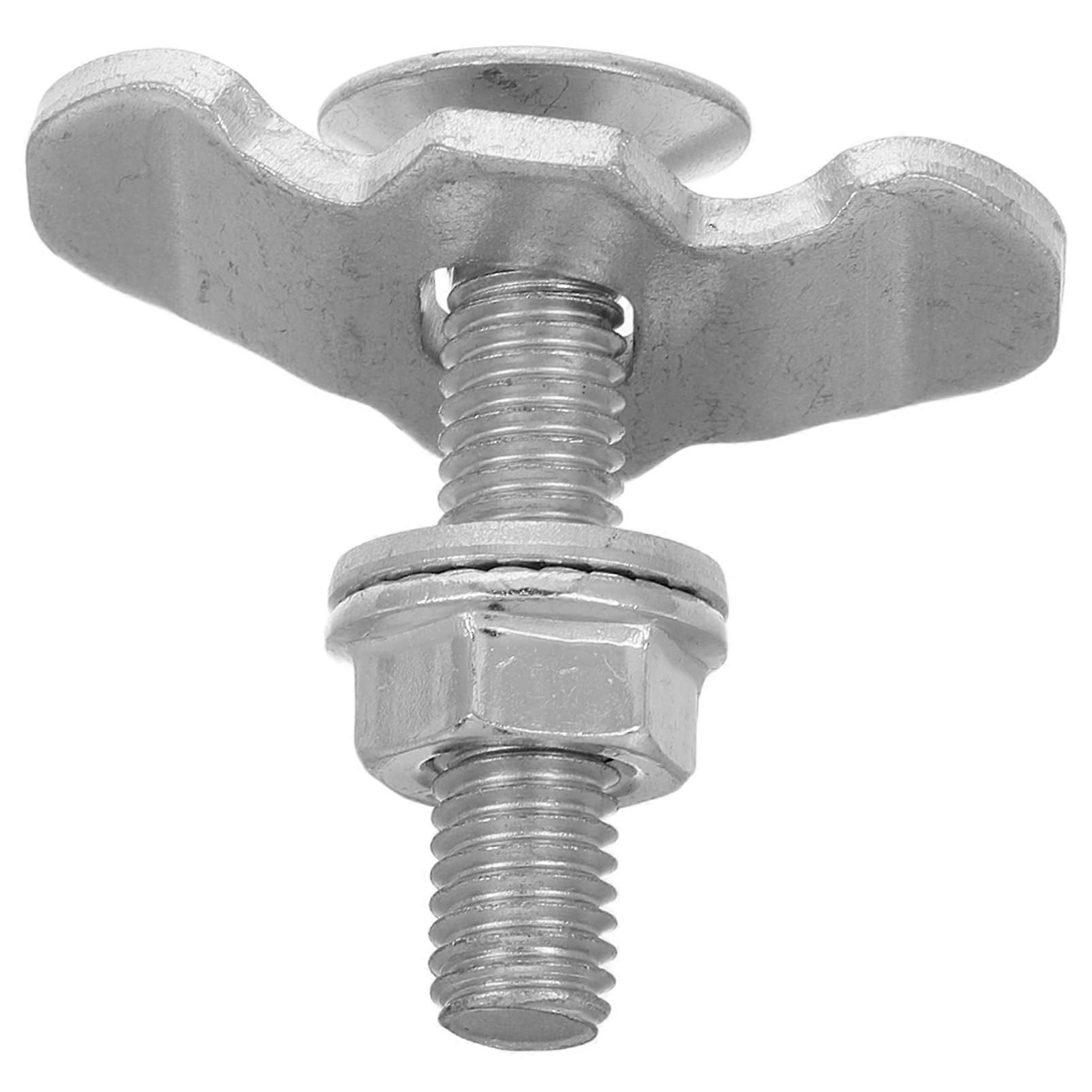 Fixed Track Nut Undermount Sink Clips Set, L Rail Connection Flange Brackets, Iron Chain Pin, Silver Finish Accessories