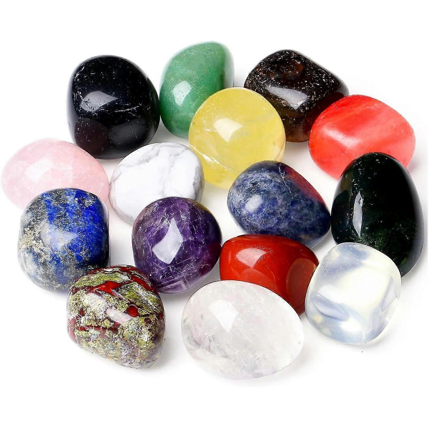 2025 Seneste model Tumlede Sten og Krystaller Bulk, 20 STK 1/2" - 1" Størrelse Tilfældig Assorteret N