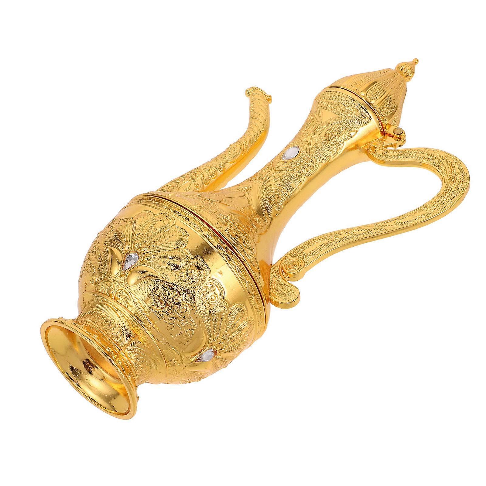 Retro Alloy Wine Kettle Container for Home Decor – Timeless Tabletop Ornament for Family Gatherings and Special Events