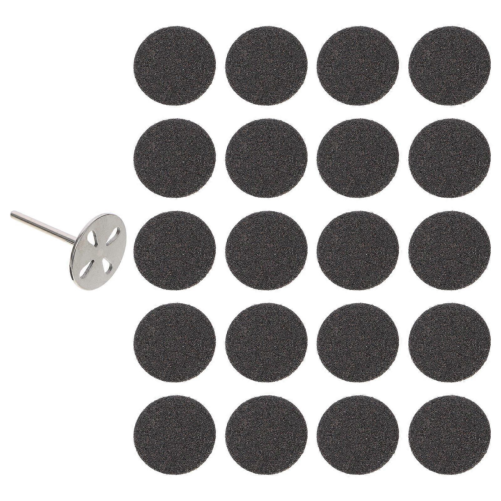 Black Exfoliating Grinding Slices for Manicure with Adhesive Back Suitable for Nail Trimming 1 Set