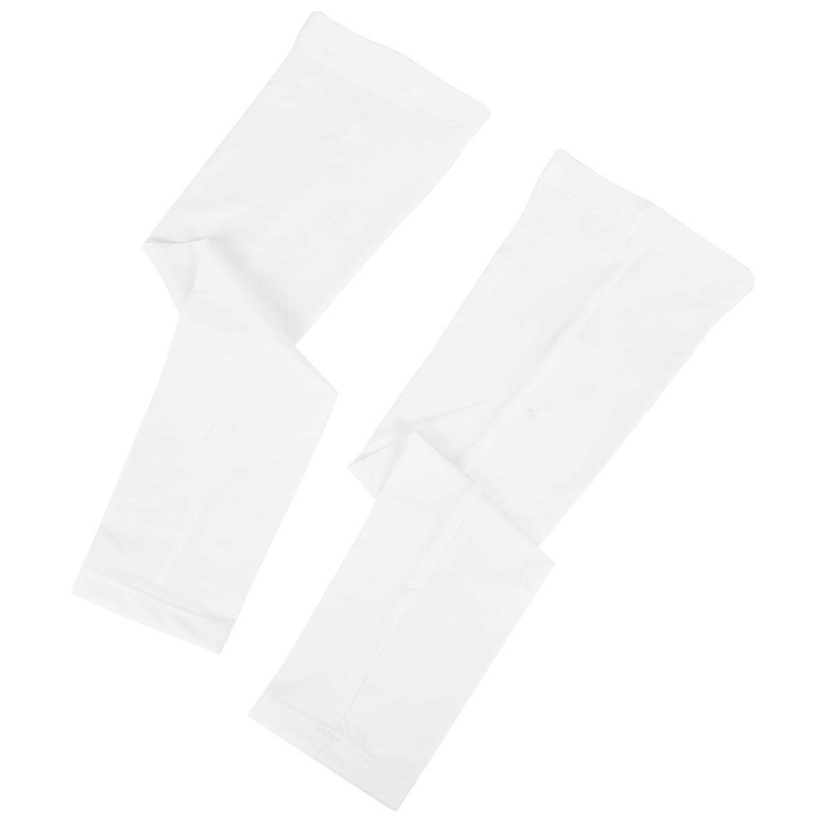 أكمام واقية أكمام الشمس الرجال للمشي لمسافات طويلة والركض زوج أبيض