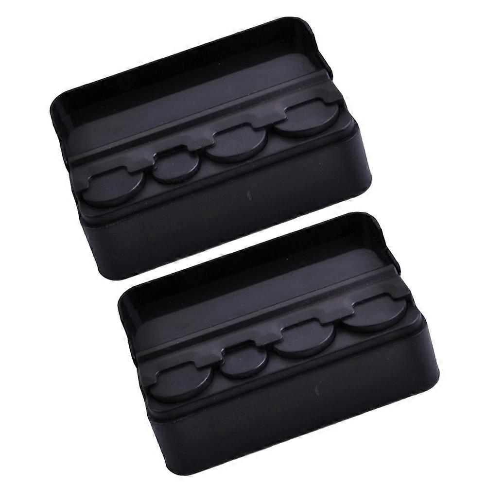 Coin Storage Box Rectangular Shape Plastic Material for In Car Use 2Pcs