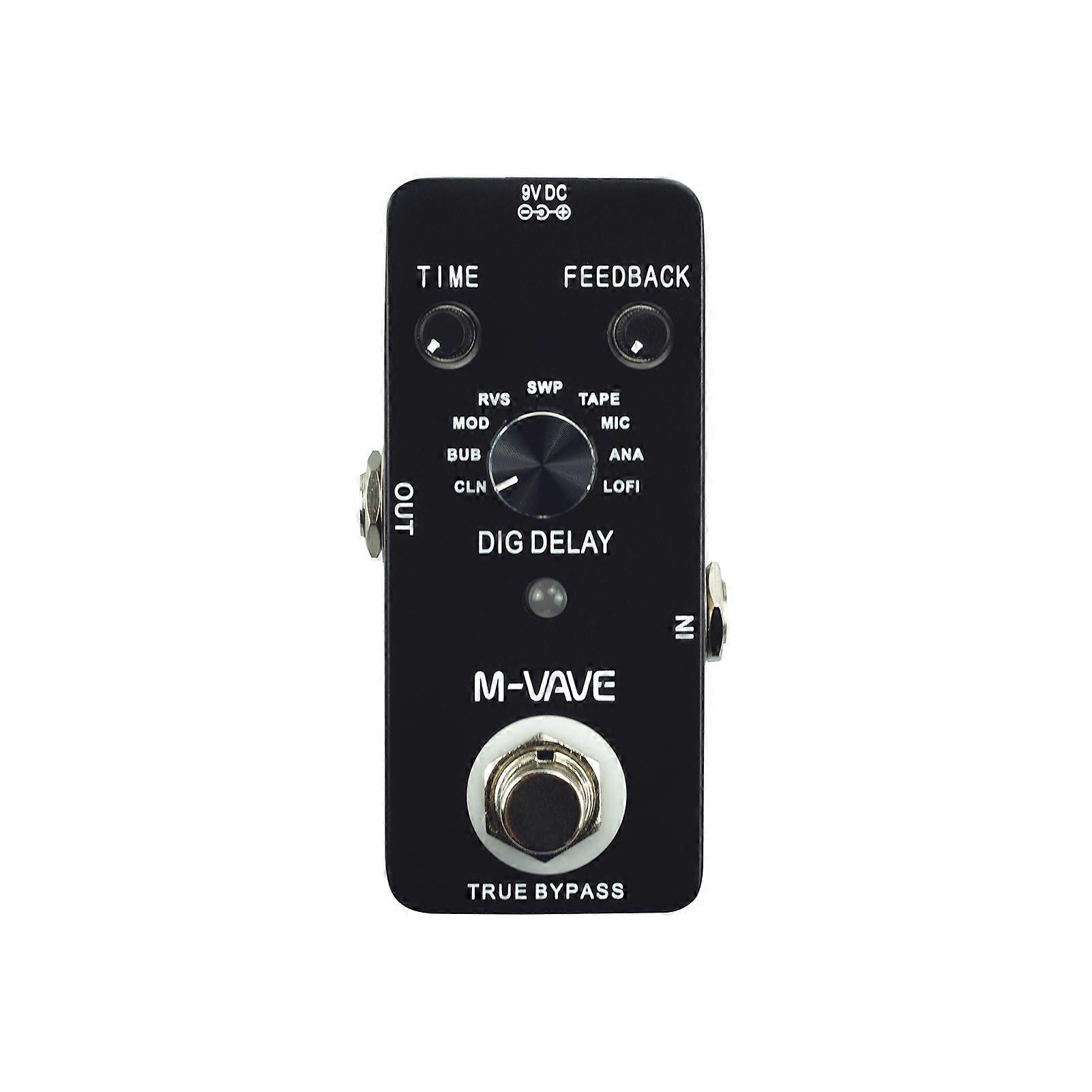 M-VAVE DIG DELAY Digital Delay Guitar Effect Pedal with 9 Delay Effects True Bypass Full Metal Shell