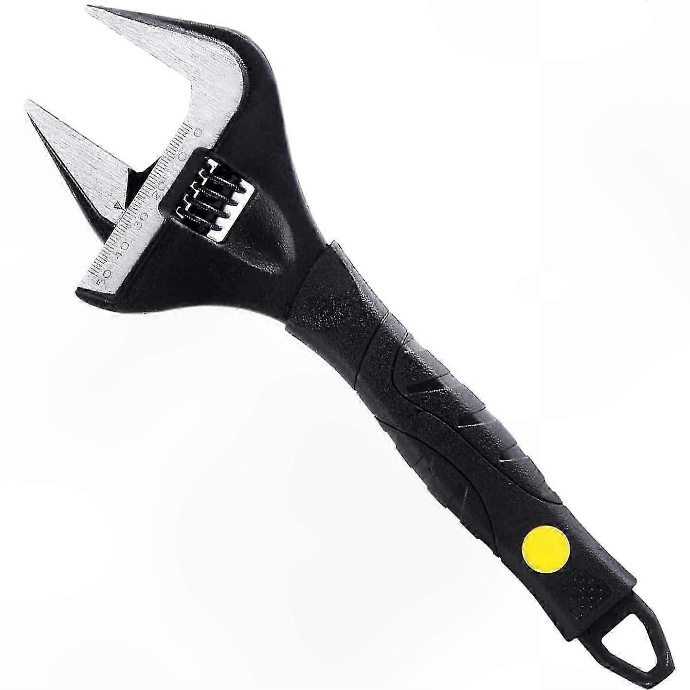 10 Inch Adjustable Wrench with Wide Jaw Opening for Versatile Use