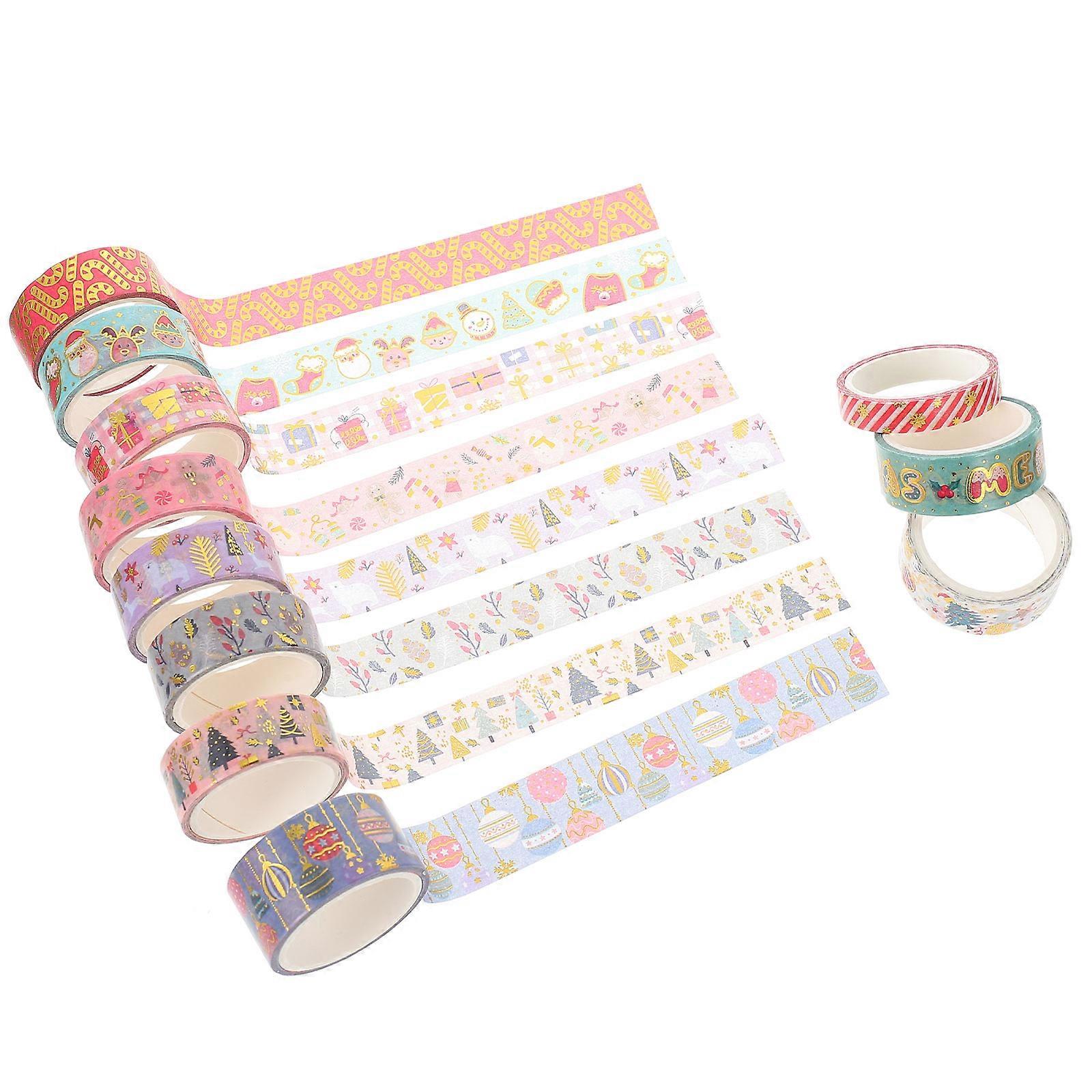 Christmas Themed Decorative Tapes 11 Rolls For Crafting Projects Assorted Color Safe Durable Adhesion