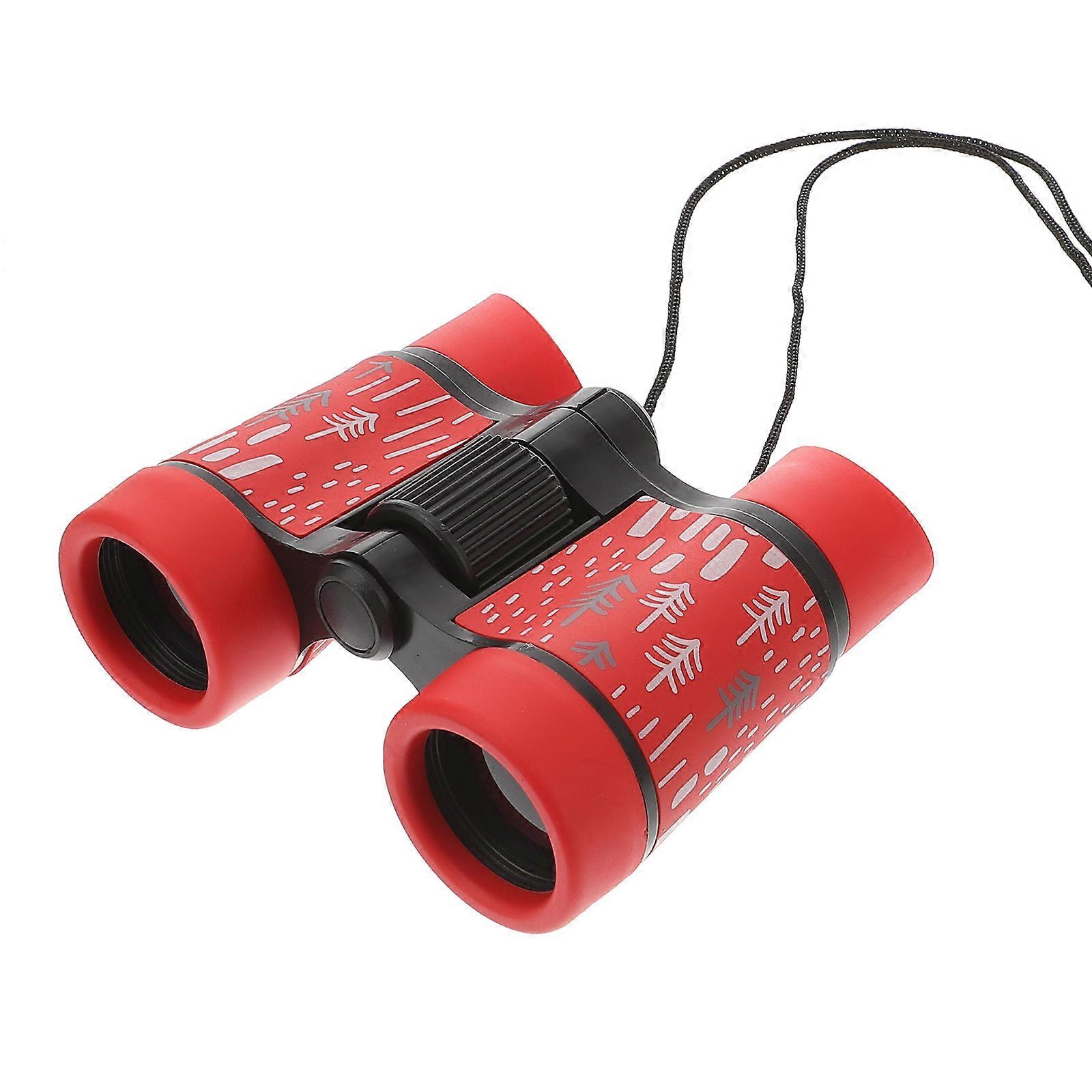Red Non-slip Binoculars For Children And Kids Featuring Nature Watching And Magnification Ideal For Outdoor Exploration In 1Pack