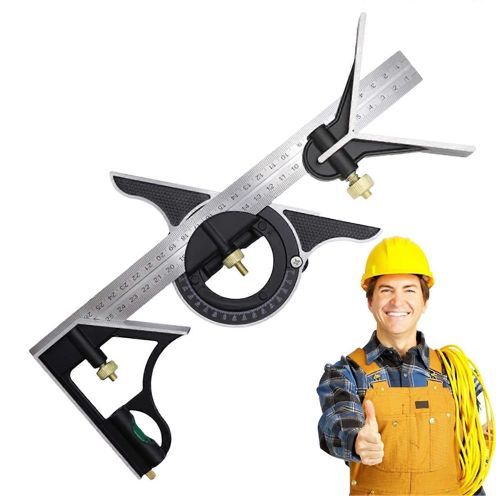 Quadratic angle gauge for woodworking, multifunctional rightangle ruler  Adjustable woodworking tools