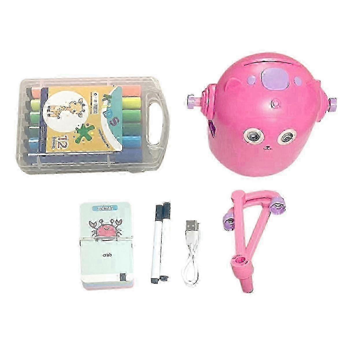 2025 Interactive Educational Drawing Robot, 100 Drawing Cards,intelligent Drawing Robot, Early Educational Drawing