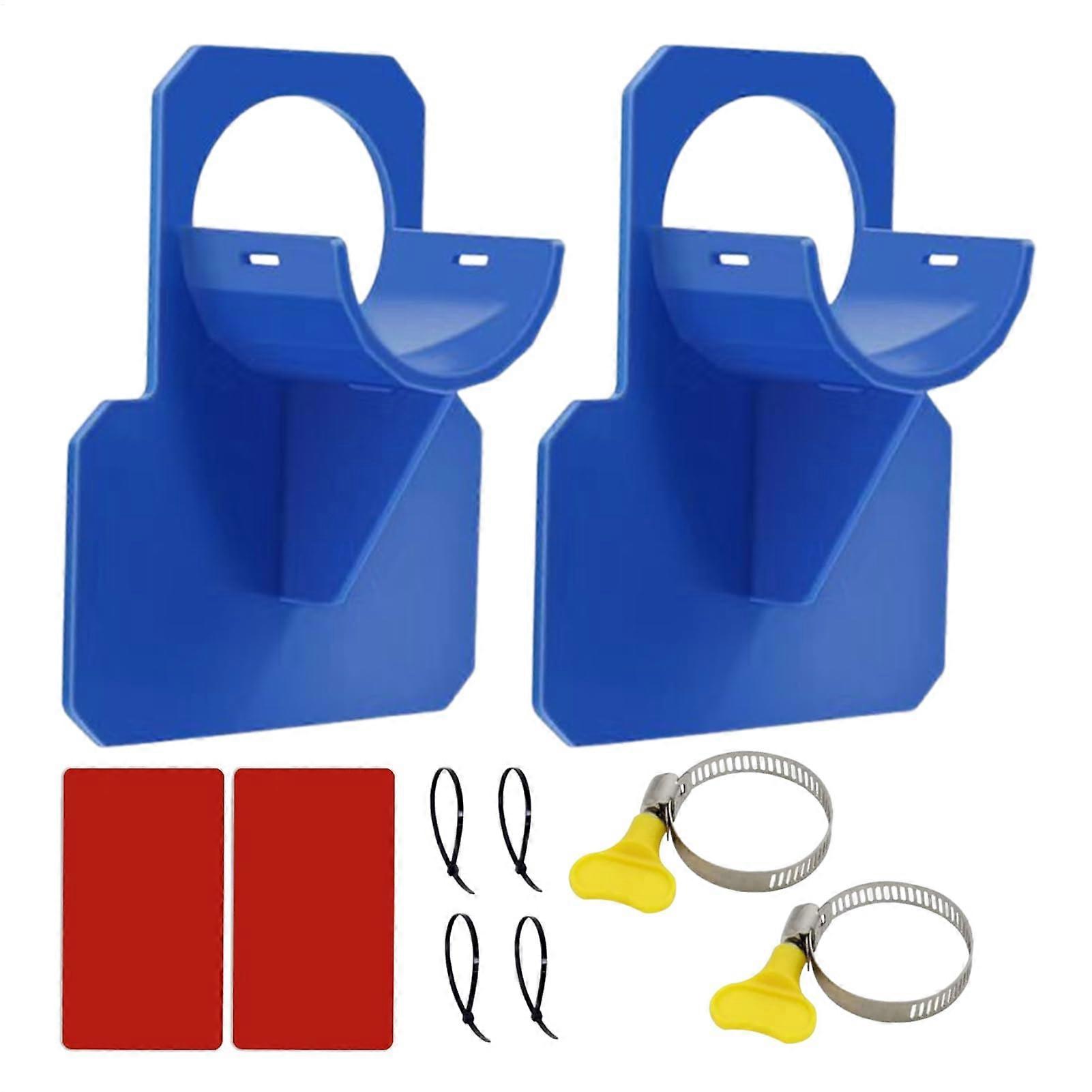 Schwimmbad Rohrhalter | Verstellbare Pool Wasserschlauch Halterungen, Blau, Für Garten Terrasse, Robuste Rohrklemmenhaken