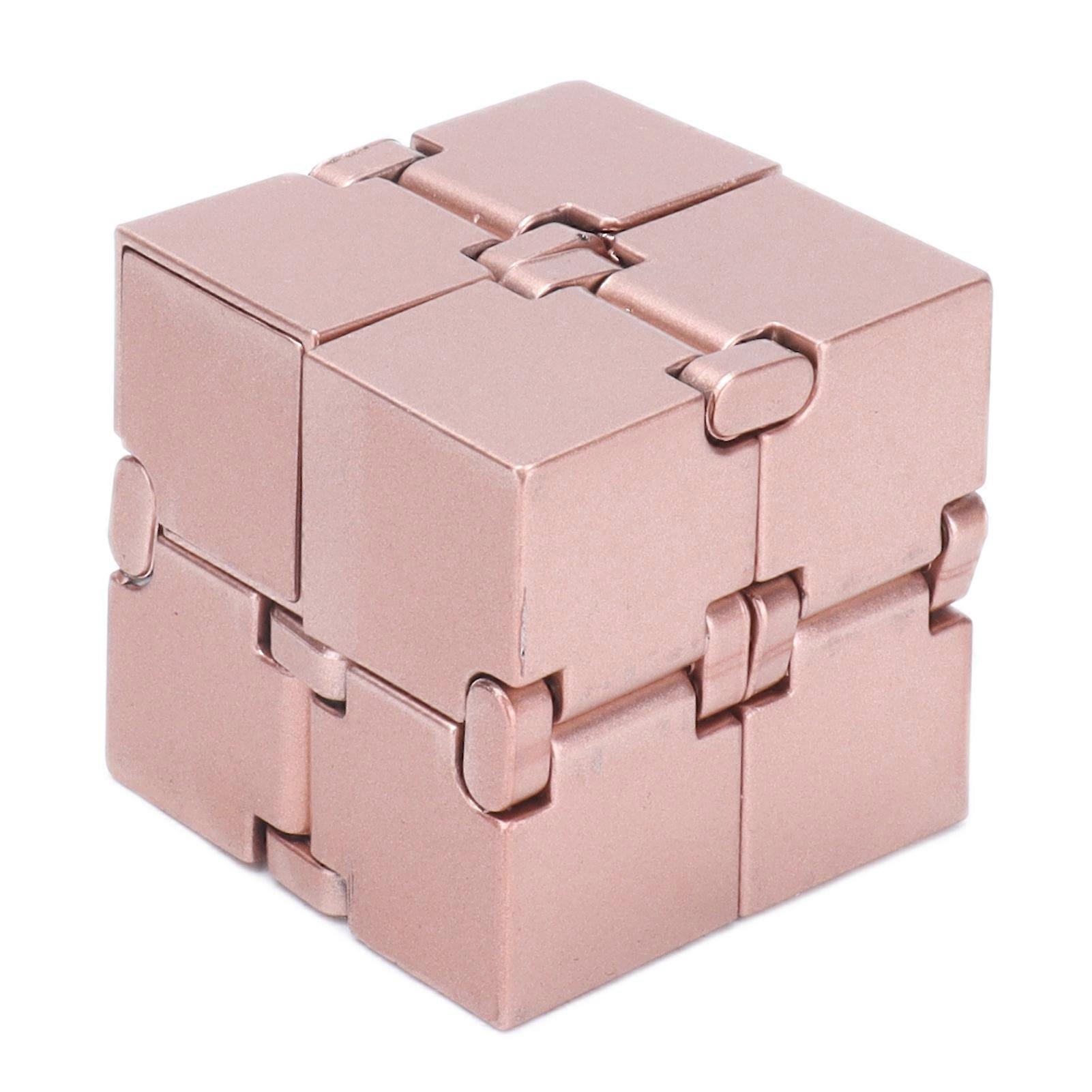 Infinite Flipping Fingertip Toys Steel Ball Stress Anxiety Relief Decompression Puzzle ToyRose Gold