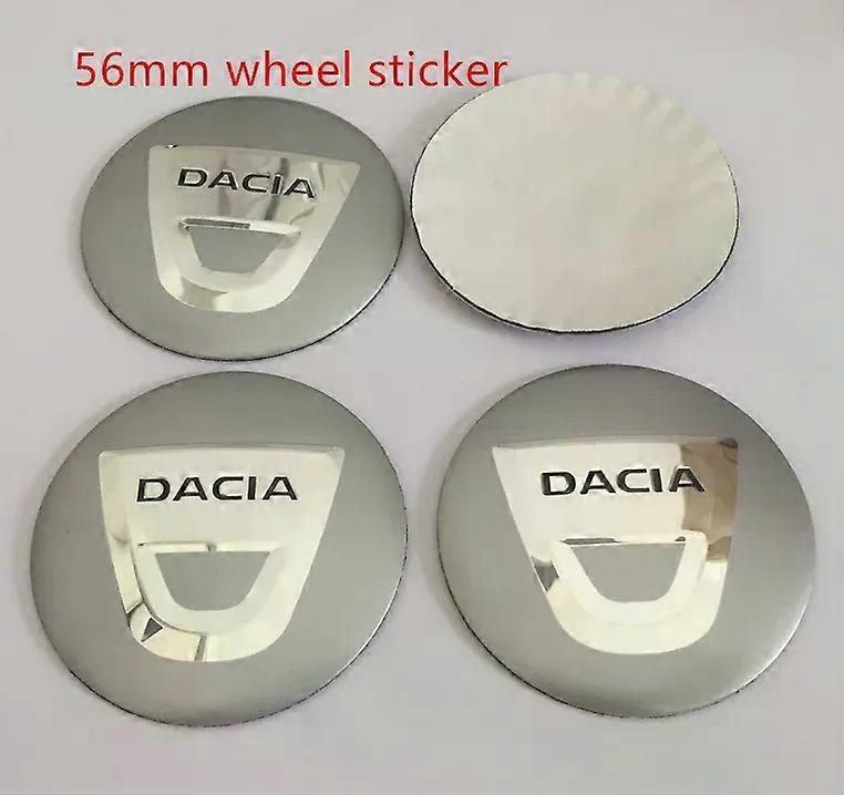 4pcs 56mm 60mm Dacia Car Wheel Center Hub Cap Badge Covers Emblem Sticker Fit For Dokker Lodgy Logan Sandero Duster Stepway