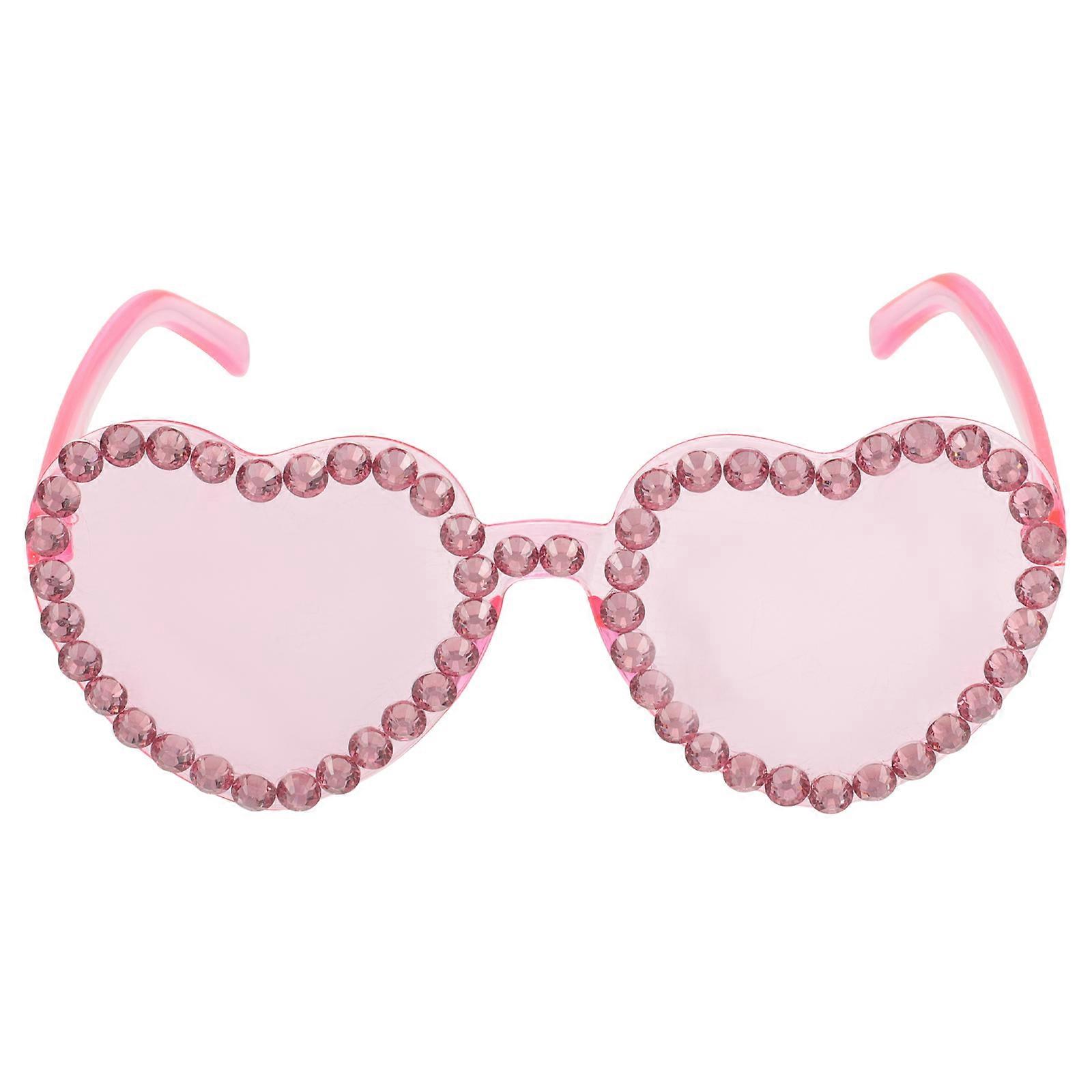 Heart Sunglasses Costume Accessory For Men Women In Pink Color 1Pcs Stylish Design For Special Occasions