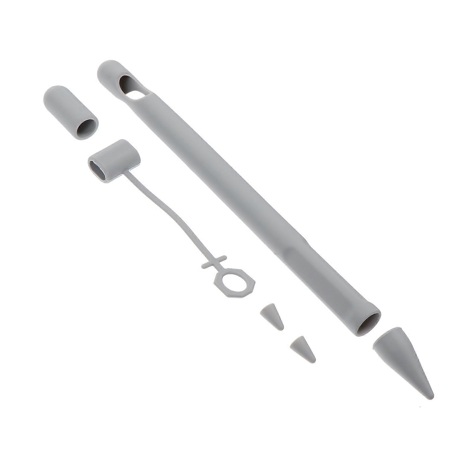 Stylus Cover For Pencil 1st Generation Grey Protective Case Designed For Drawing And Writing 15.5x1.5cm 2Set