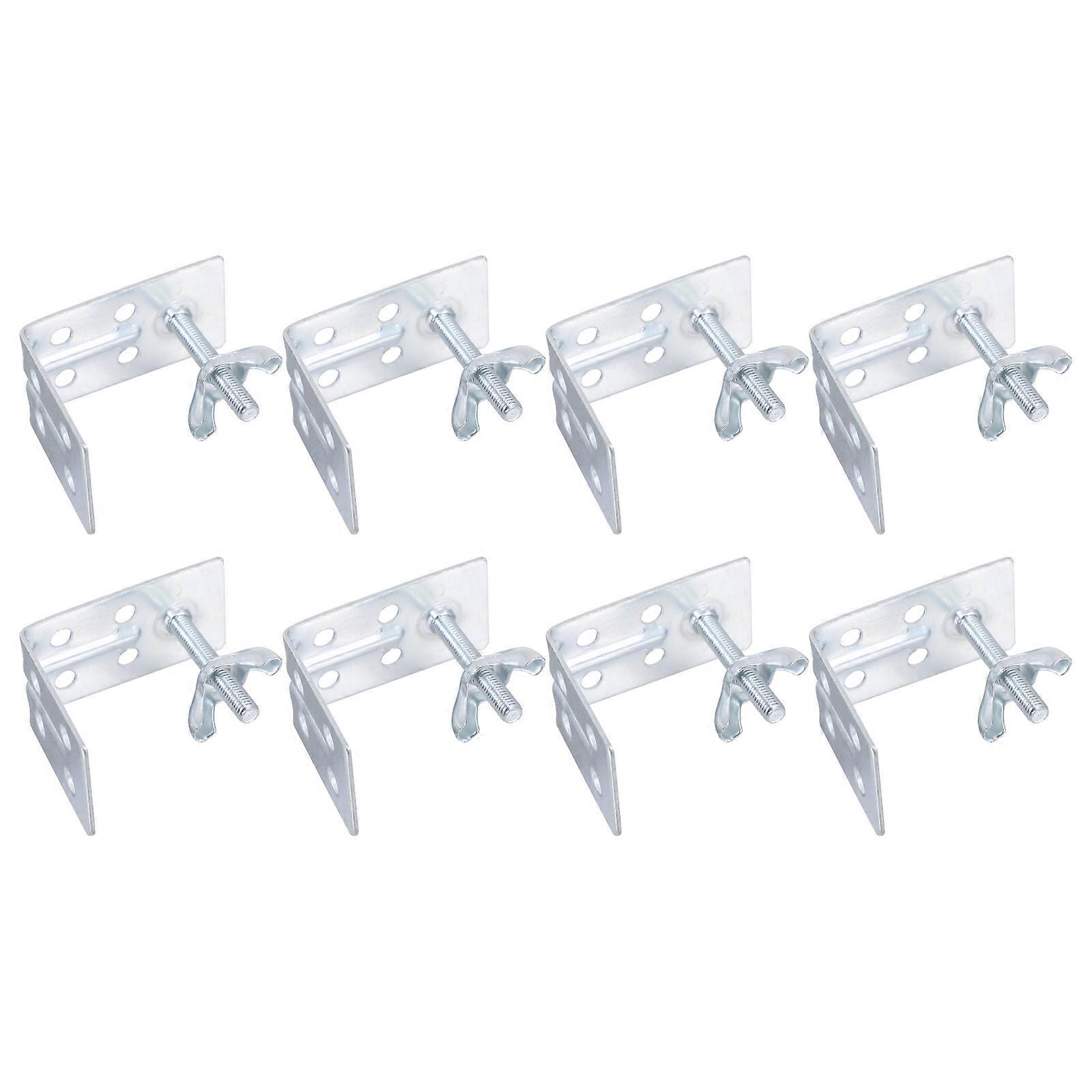Iron Curtain L Brackets for Home Use Silver Simple Style Easy to Install Adjustable Size
