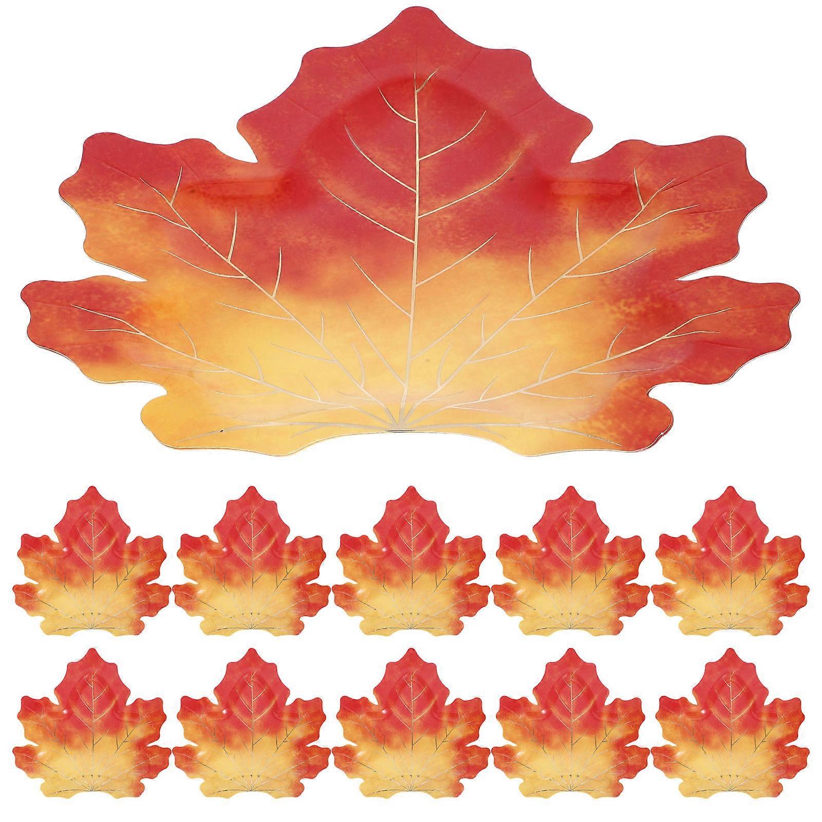 Harvest Theme Maple Leaf Paper 20Pcs Party Perfect For Thanksgiving Table Settings Multi Color Shapes