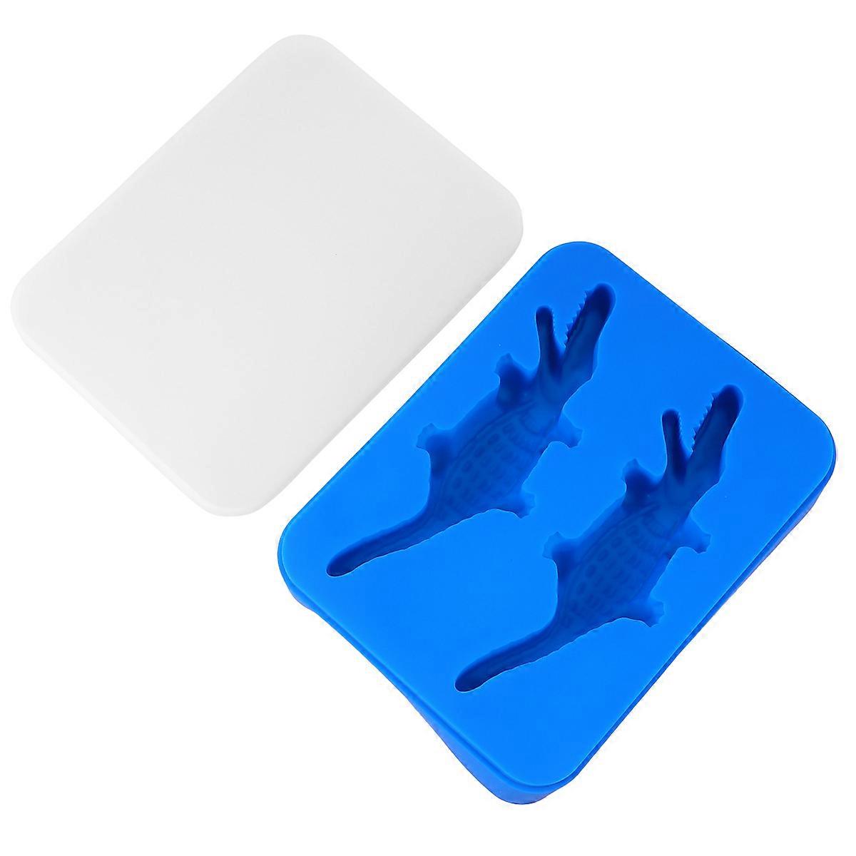 Ice Maker Box 3D Silicone Molds For Home And Store With Crocodile Shape 17.5x13.5x4cm Ice Cube Creation 1Pcs