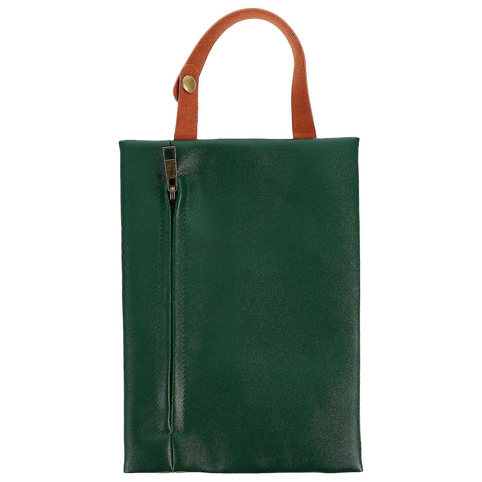 Nylon Tissue Pouch for Home Use -type Handle and Breathable Design 1 Pc Dark Green