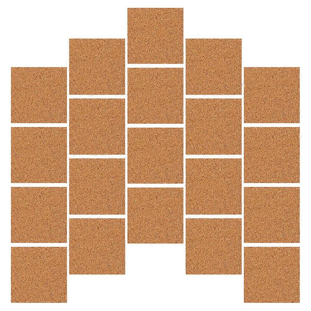 Cork Cup Pad 80Pcs Square Cork Mats Workplace Use 3.7X3.7X0.3Inch Decorative Use Brown
