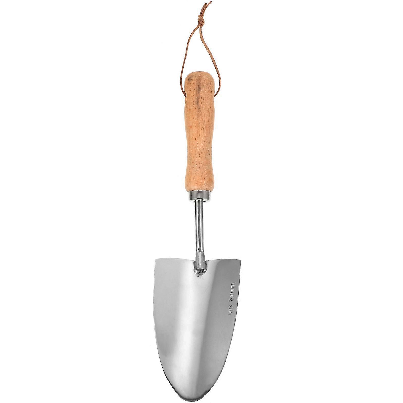 Ergonomic Small Hand Spade for Garden Work and Planting with Wood Handle 1Set