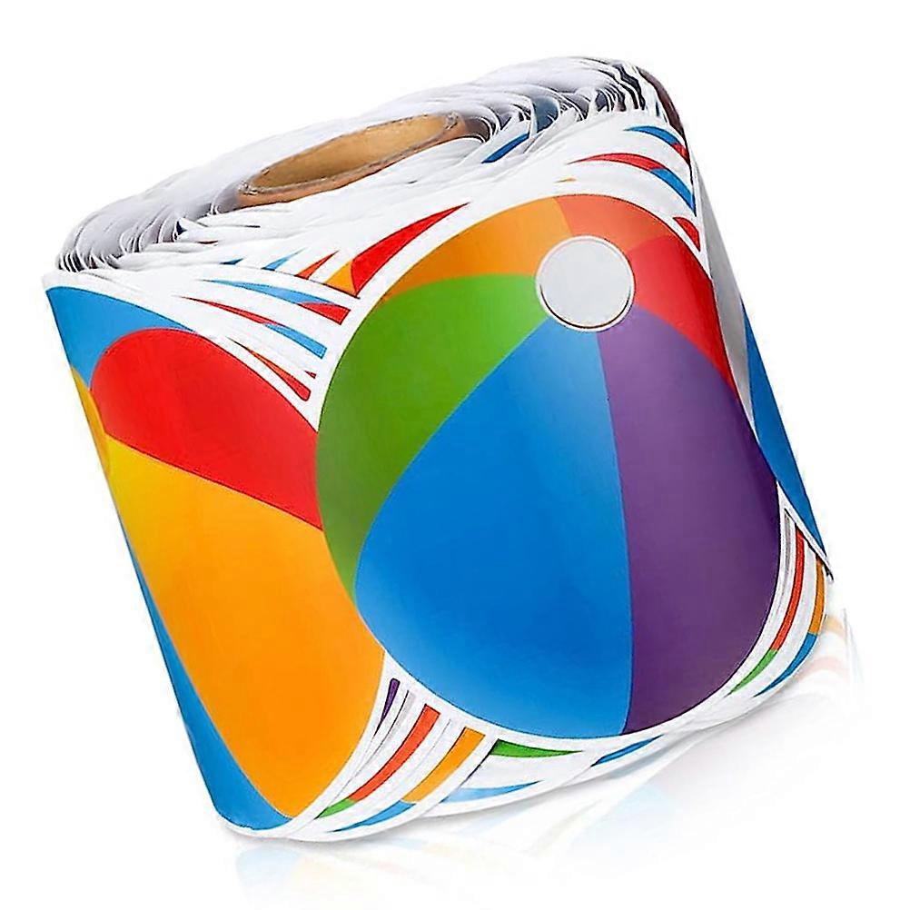 Colorful Beach Ball Border Sticker for Summer Parties, Classroom & Home Decor – Versatile Wall Decal for Birthday & Beach Themed Events