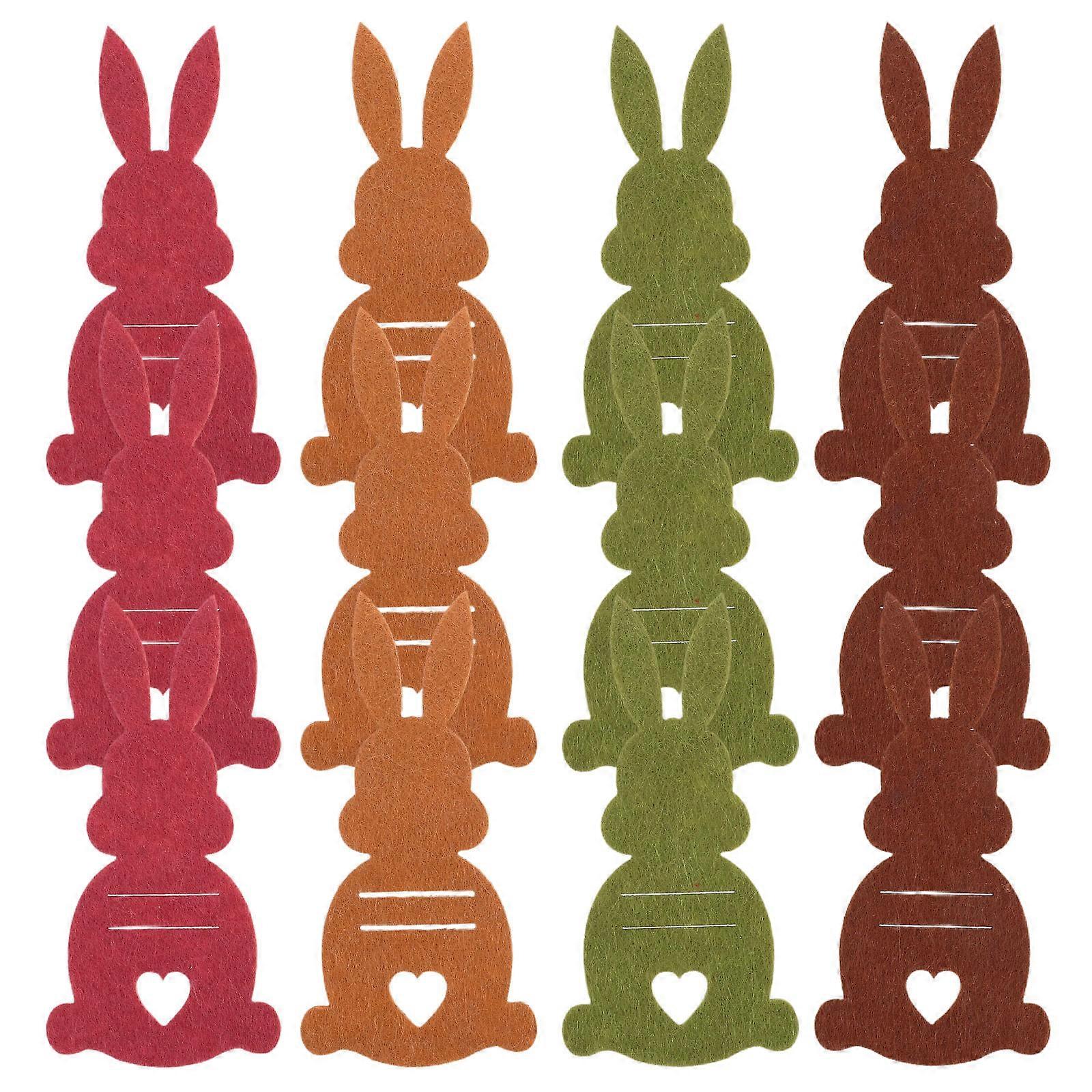 Cute Easter Bunny Money Clips and Table Card Holders with Rabbit Design for Home Decor in Assorted Color felt 12pcs