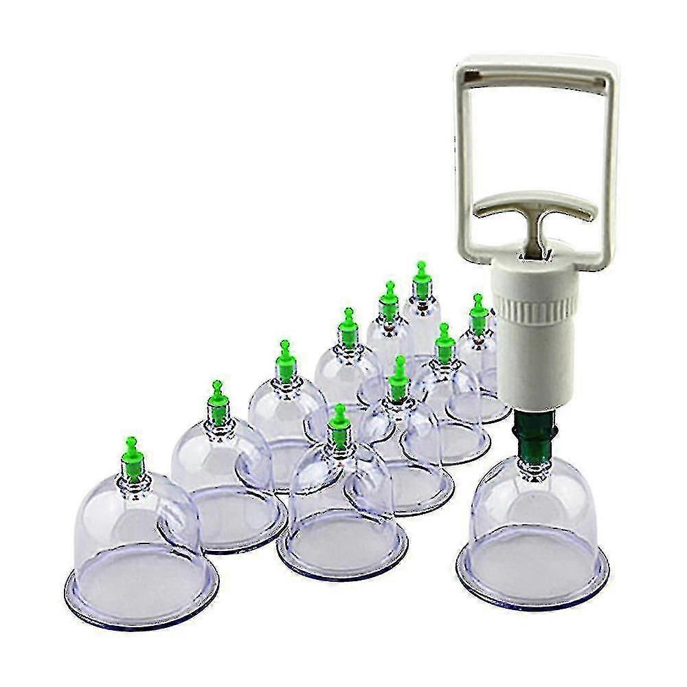 Professional Chinese Cupping Massage Set with 12 Acupoint Cups