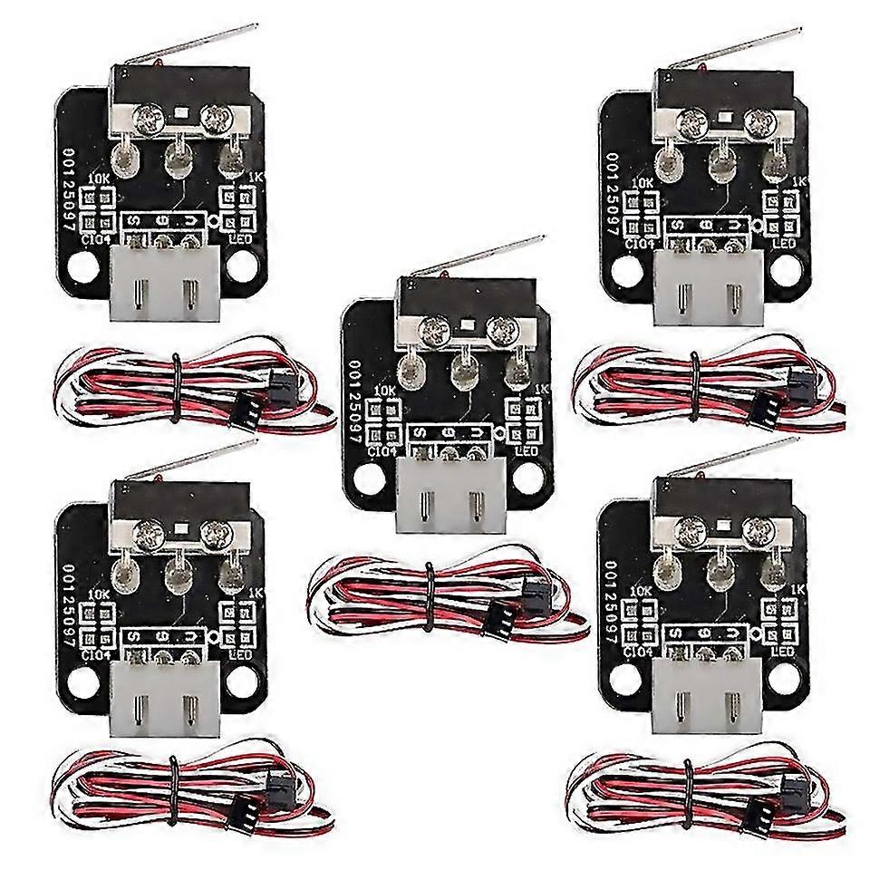 For 5pcs 3pin for end stop limit switch with cables3d printer limit switchsmechanical endstop switch