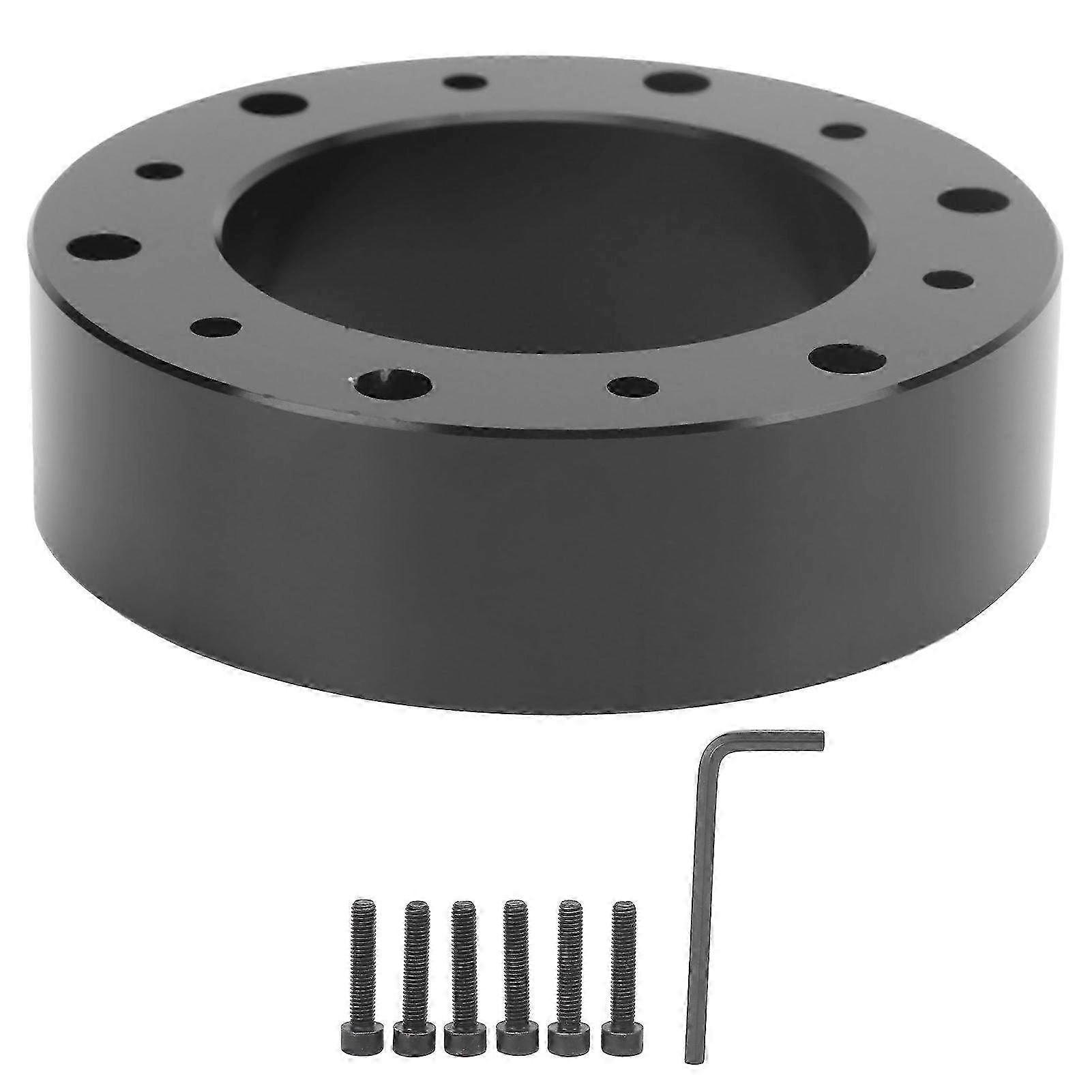 1-Inch Steering Wheel Spacer Adapter with 6-Hole Hub - Aluminum Alloy Height-Enhancing Pad for Improved Driving Experience