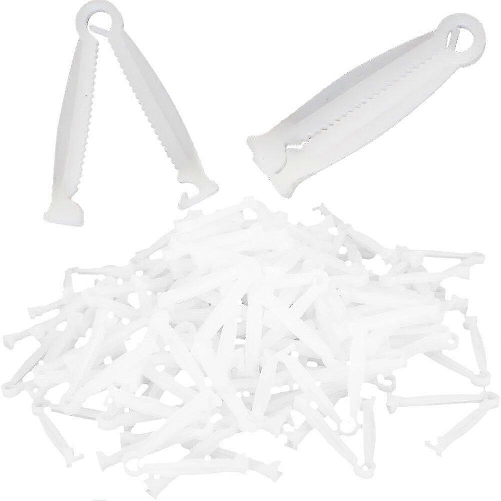 Pack of 100 Disposable Pig Umbilical Cord Clamps, Hemostatic Clips for Livestock, Veterinary Use, Durable Quality