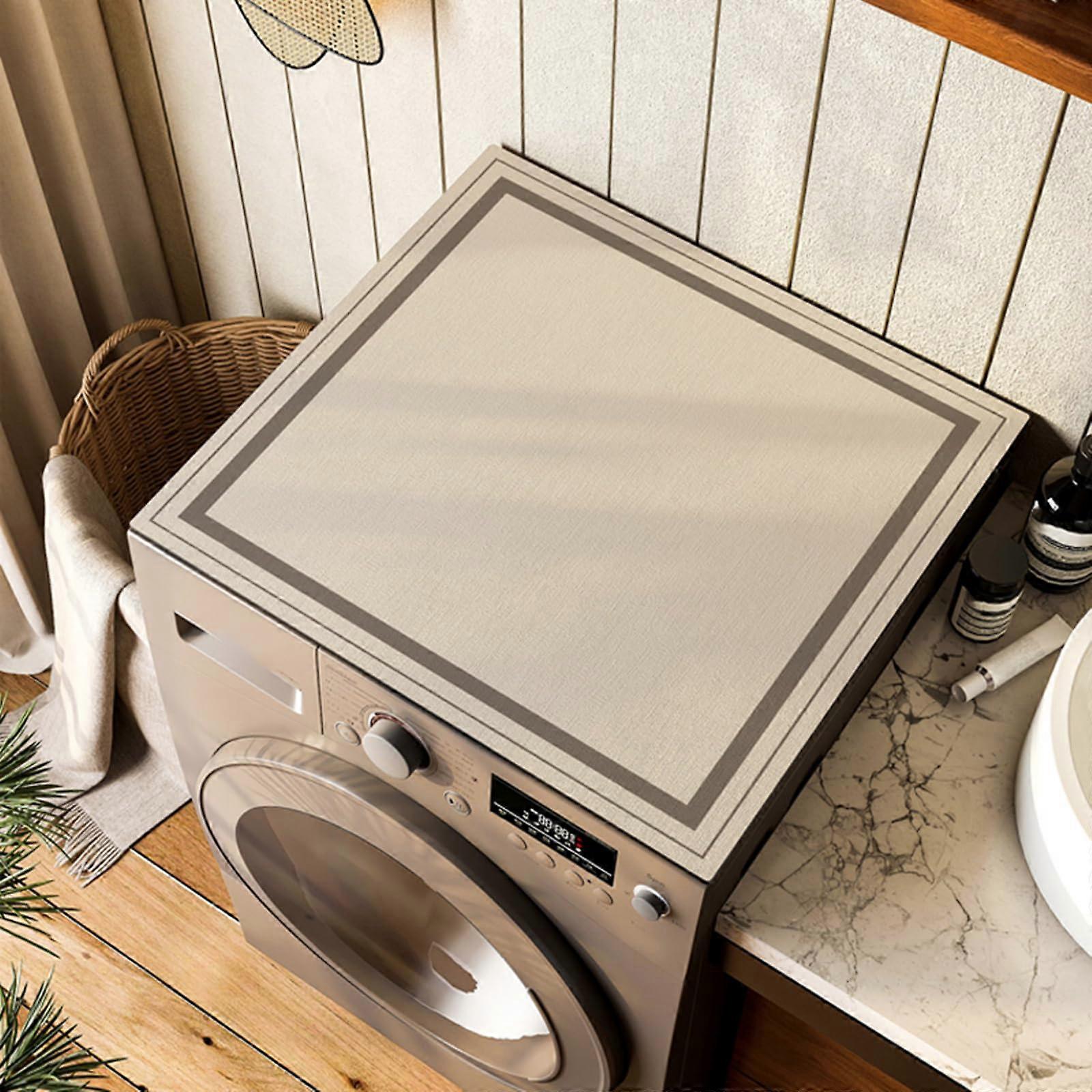 Dust-Proof Washing Machine Cover, Customizable Wash Machine Mat, Anti-Slip, Soft, Fits Refrigerators and Dryers, A4 Size 60cm x 55cm
