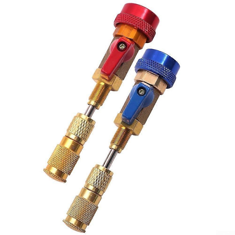 Car Air Conditioning Replacement Valve Core Removal and Handling Tools, Car Air Conditioning Line Filler, Pressure Valve Core Remover Tools Kit