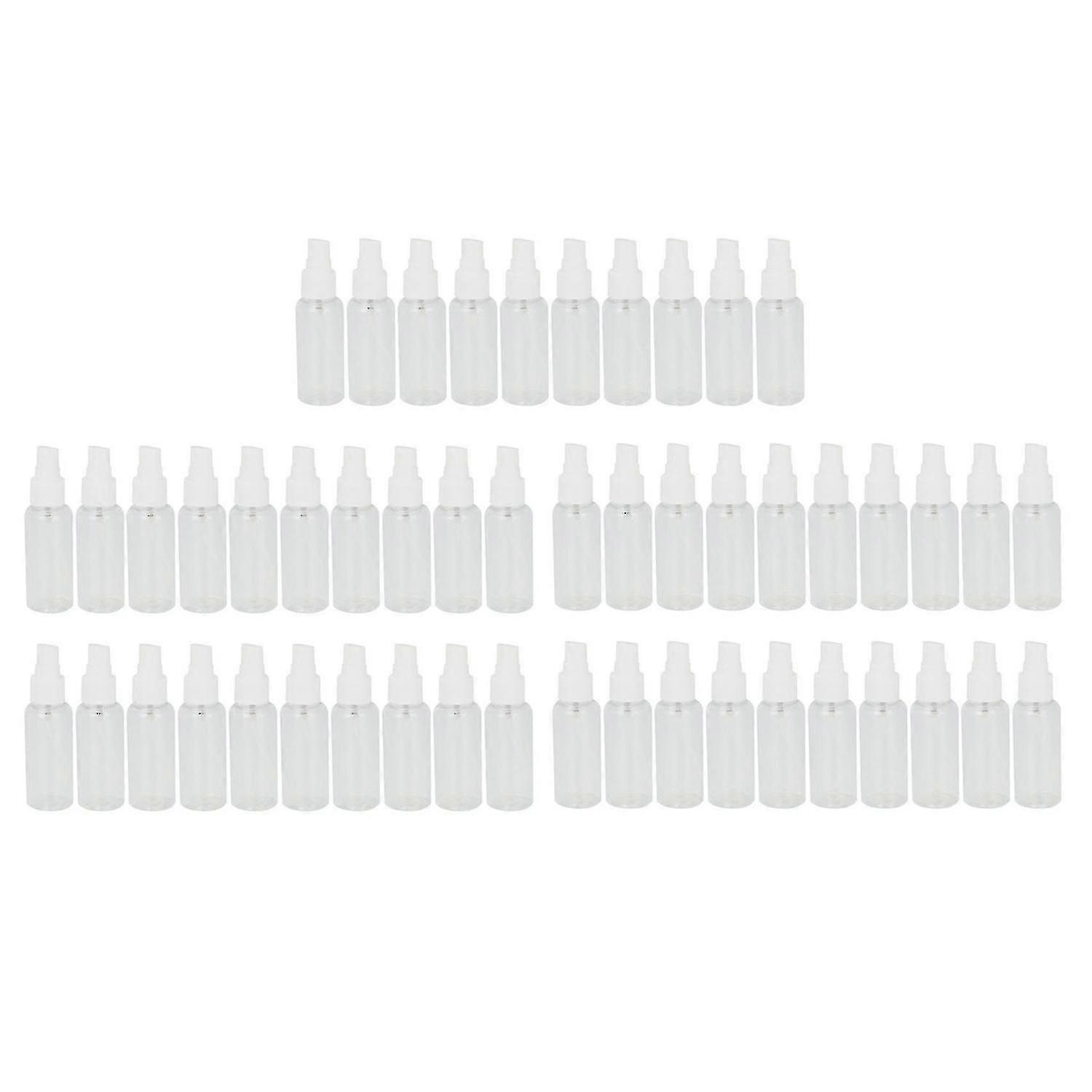 50 Pieces 50ml Spray Bottles Plastic Empty Refillable Atomiser Bottle
