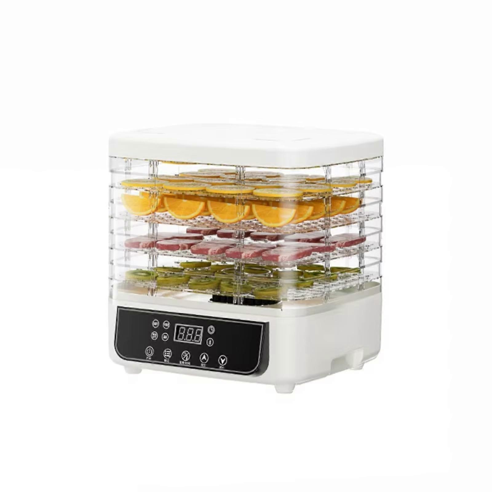 5 Tier Food Dehydrator with LED Digital Control Panel, 160W Compact Fruit Dryer