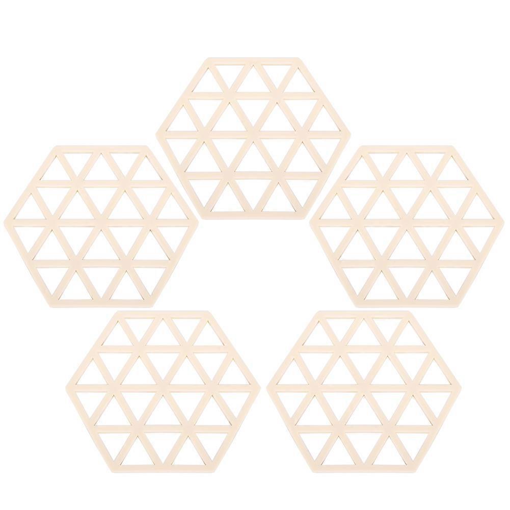 Multifunctional Hollow Rhombus Shape Heat-Resistant Non-Slip Table Mat (White)