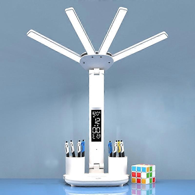 4-head Desk Lamp Charging Clock Model