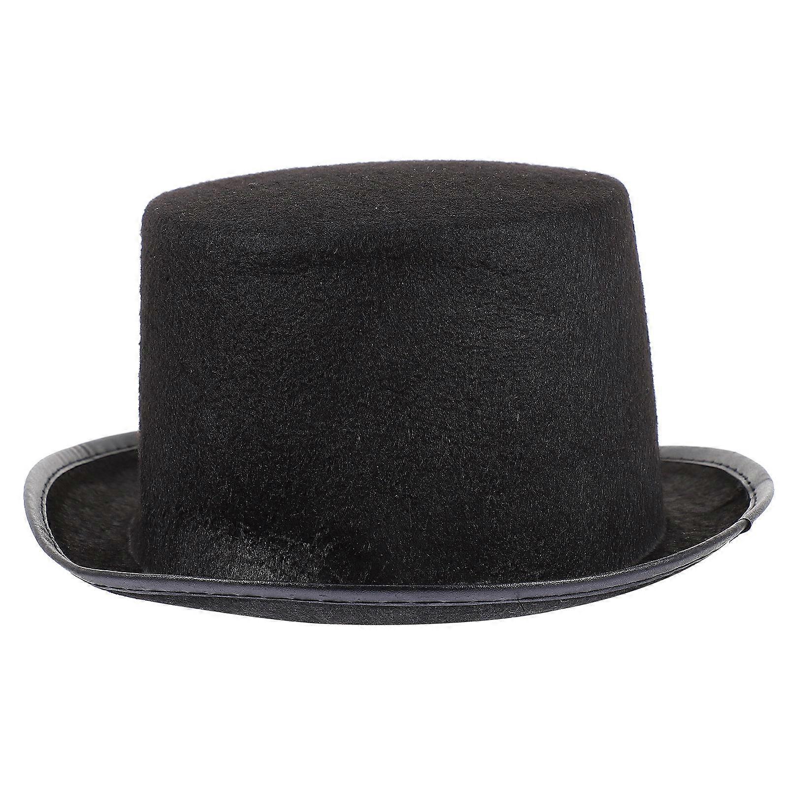 Punk Jazz Hat Retro Hat-Shaped Design Party Nonwoven Fabric Black Comfortable 1Set