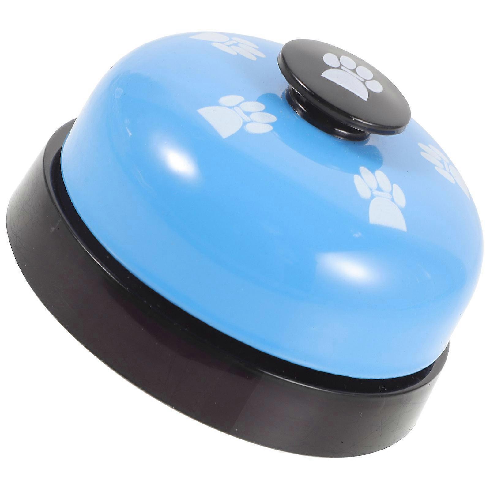 Pet Training Aid for Cats Plastic Blue with Flat and Wide Button for Bathroom Breaks 1Pcs