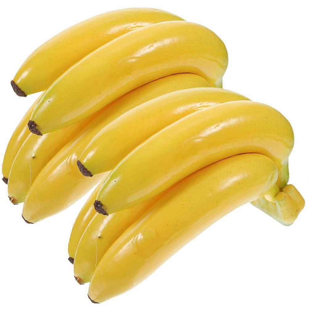 MLINS 2pcs Banana Cluster Foams Fake Fruit Ornament for Fruit Shop Photo Prop