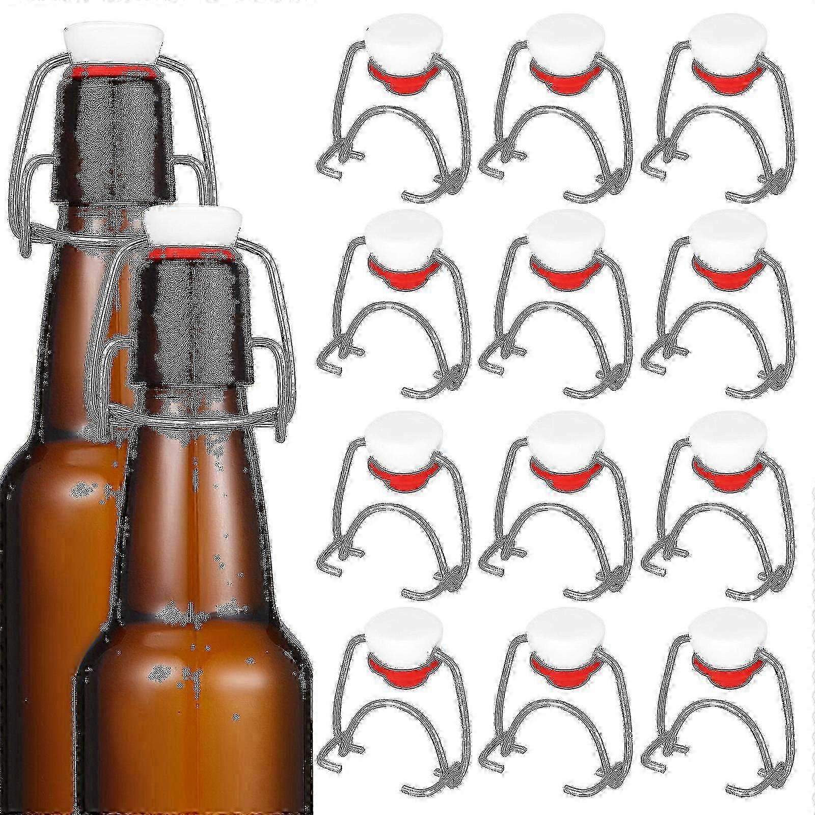 12 PCS 350ML Flip Style Replacement Caps With Sealing Silicone Gaskets Stoppers