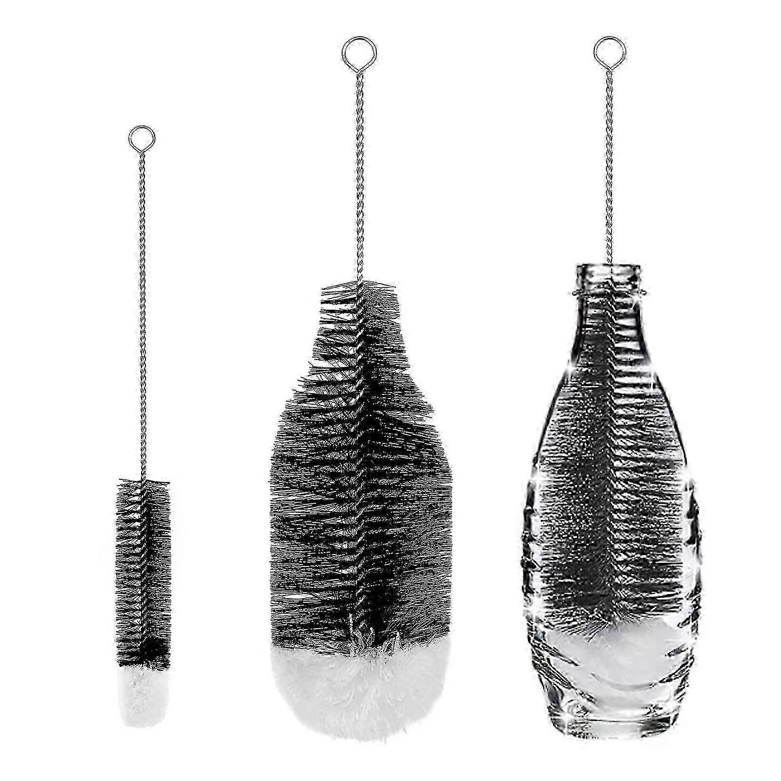 2-Pack High-Performance Bottle Brush Set for Thermos, Glass Bottles & Reusable Water Bottles - Deep Cleaning & Easy Maintenance