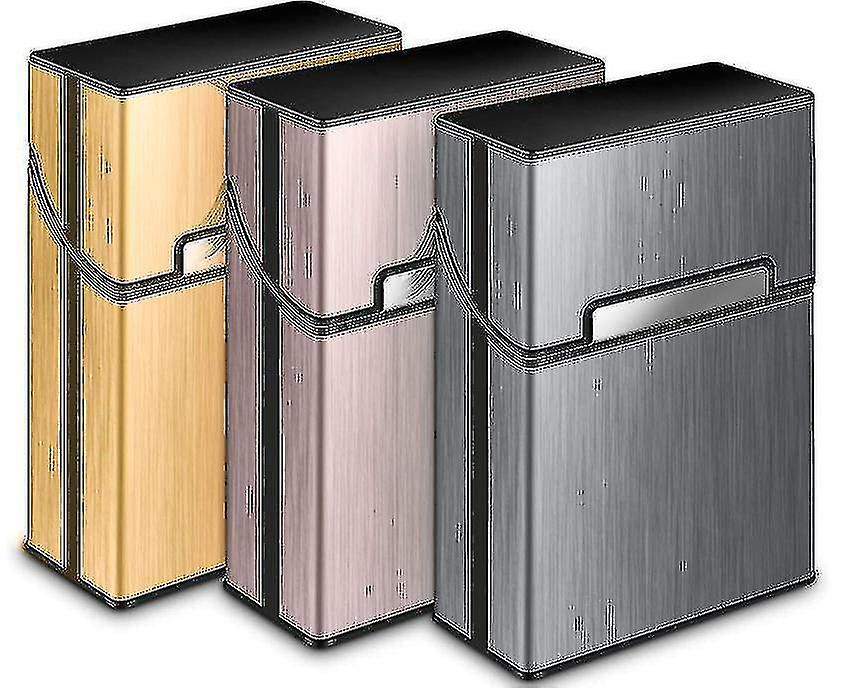 3 Stück Metall-Zigarettentasche