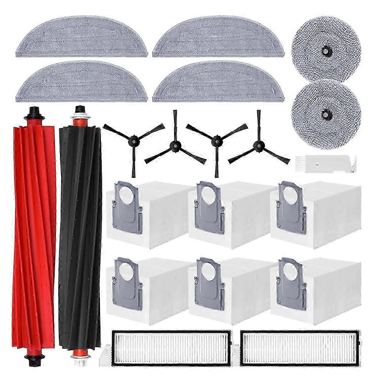 Roborock S8 MaxV Ultra Replacement Dust Bags & Main Roller Brush for Roborock S8 MaxV Ultra