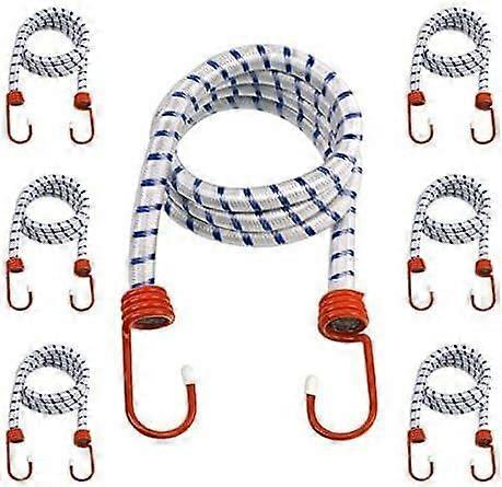 Attaches élastiques robustes 54" cordon élastique Sangles de déplacement (sac de 6) bleu, rouge