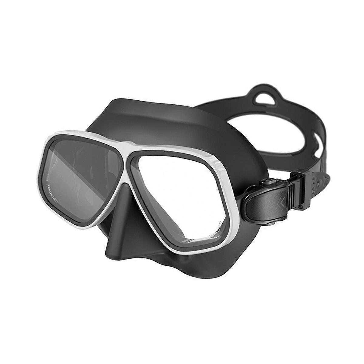 Anti-Fog Diving Mask Nose Protection Scuba Mask Black & White