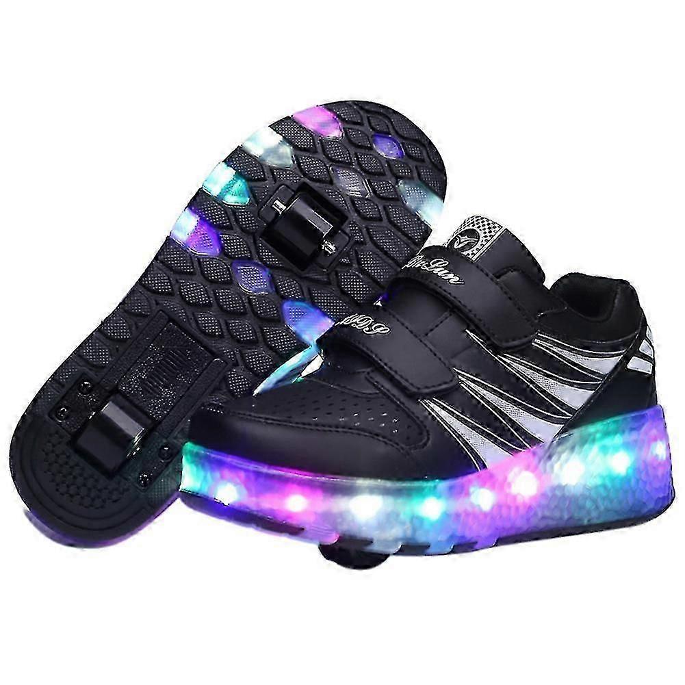 Mode Coloré LED Lumière Chaussures Enfants Adulte Ultra-léger Roller Heelys Patins