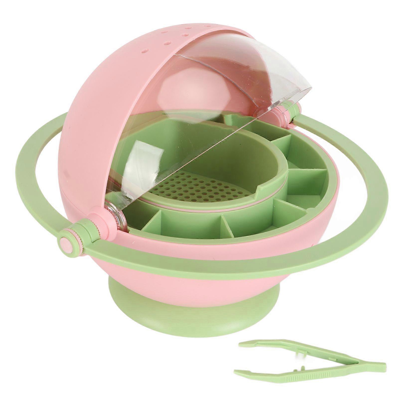 Silkworm Observation Box Extra Large HD Transparent Window Bug Breeding Space Capsule for Children Experimental Toy Pink