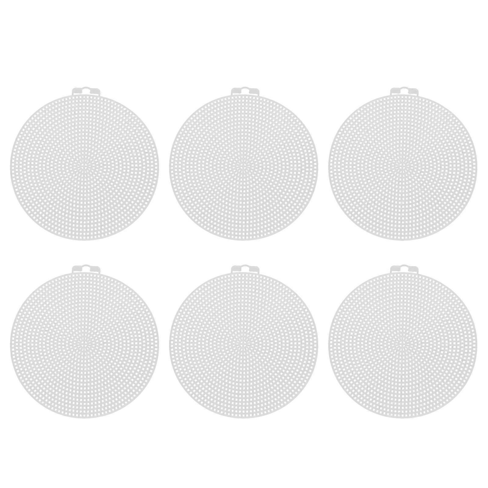 10pcs DIY Mesh Sheet Plastic Handmade Cross Stitch Sewing Sheets Round Sheets