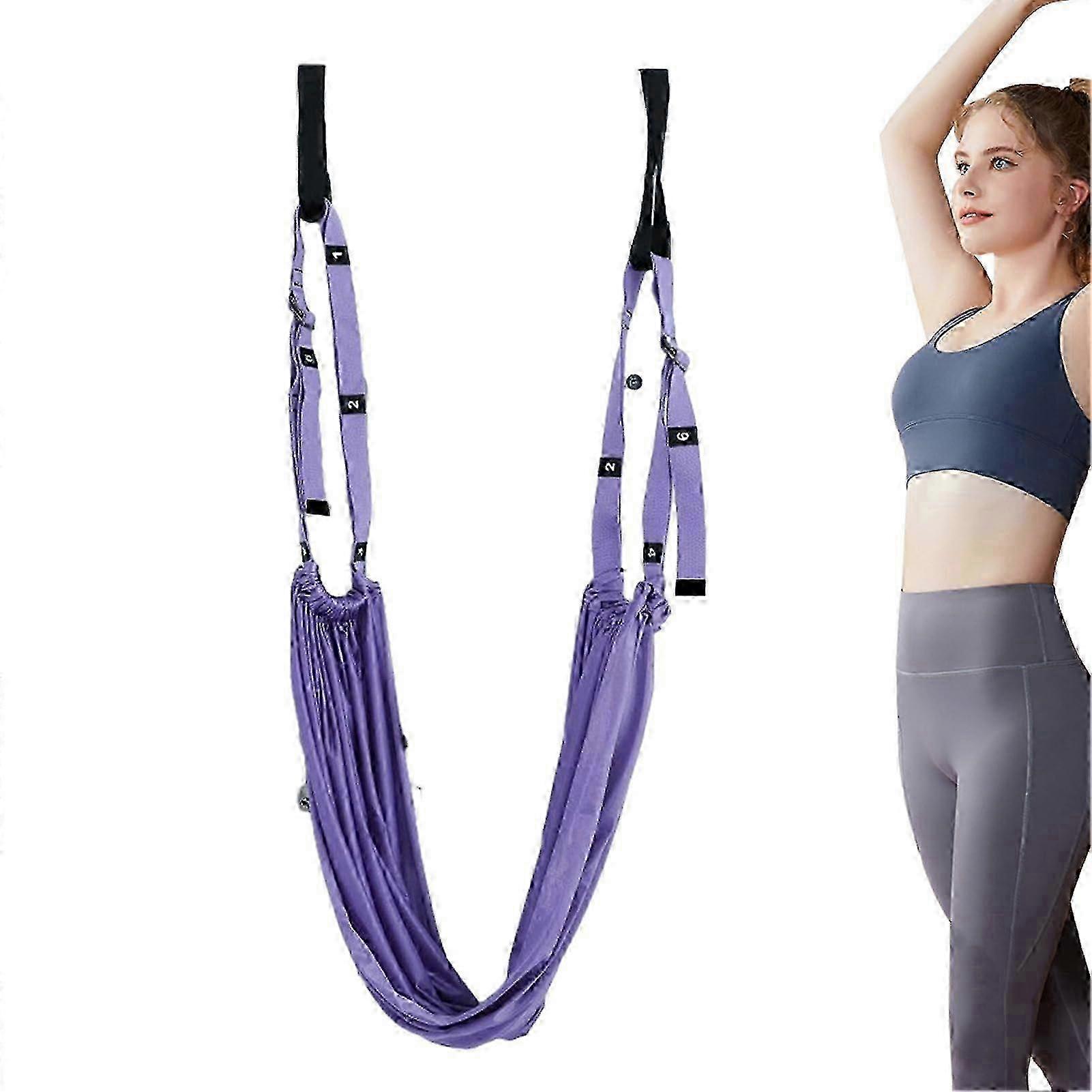 Aerial yoga rope, lightweight, promotes full-body exercise and coordination