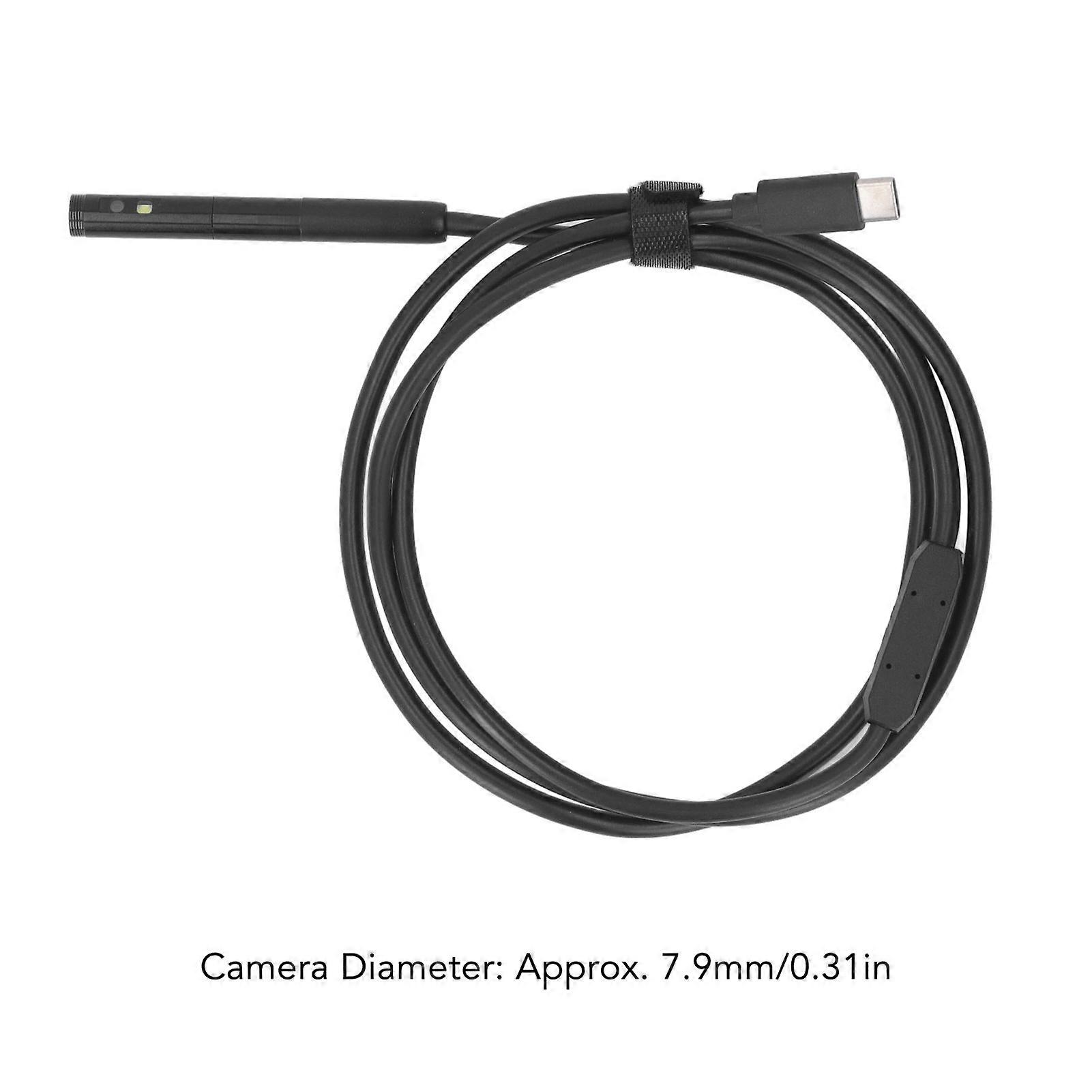 USB C Endoscope Camera 1920P Dual Lens IP67 Waterproof 1M Cable